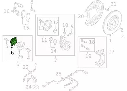 NEW AUDI A4 B9 FRONT WHEEL BEARING 8W0407625J