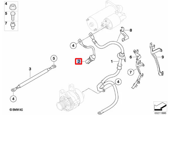 NEW BMW 3 E90 PREHEATER SYSTEM LEAD CABLE 12427800167 ORIGINAL