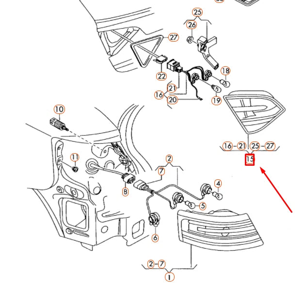 NEW AUDI A3 CONVERTIBLE 8P7 LEFT SIDE INNER TAILLIGHT 8P7945093