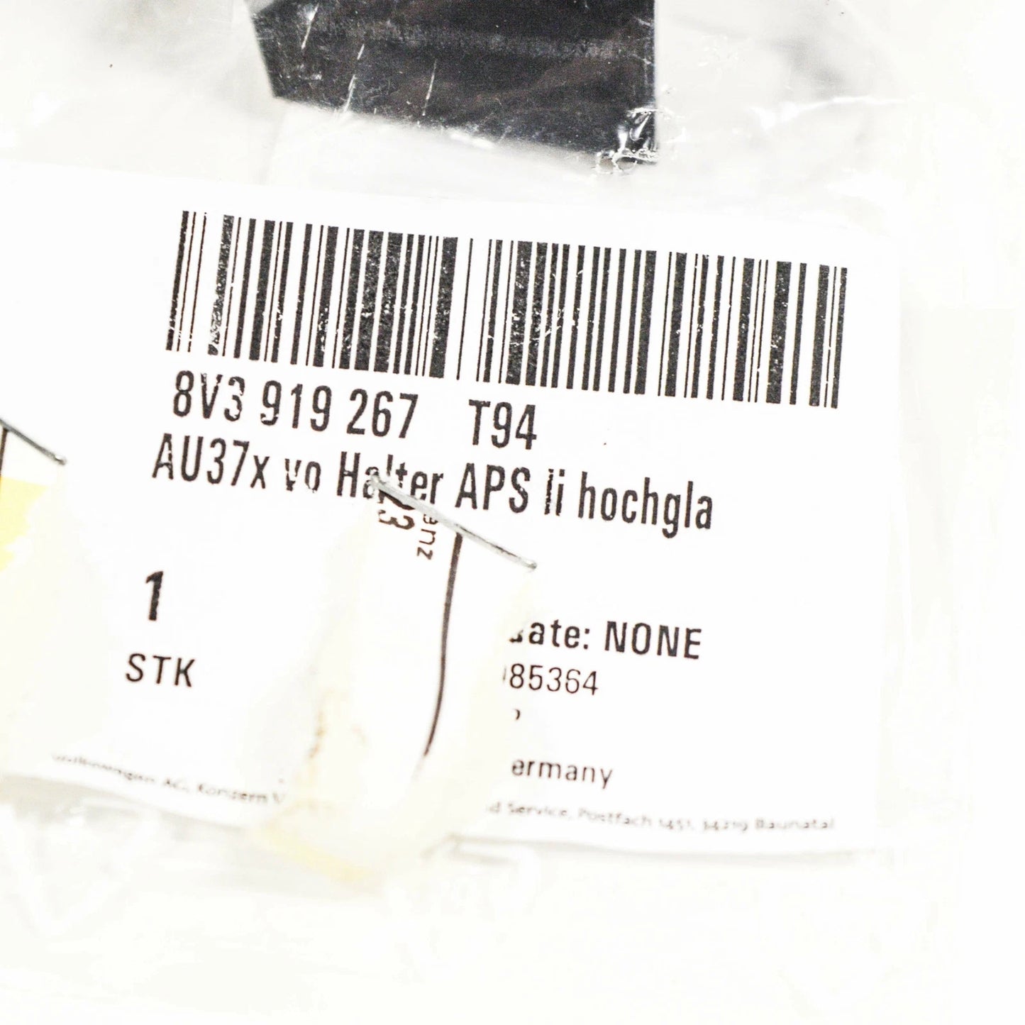 NEW AUDI A3 8V FRONT LEFT INNER PDC SENSOR BRACKET 8V3919267T94 ORIGINAL