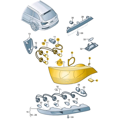 NEW AUDI Q7 4L REAR RIGHT LED TAILLIGHT 4L0945094G ORIGINAL