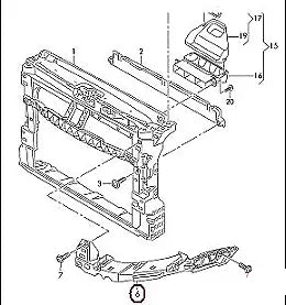 NEW VW POLO 6R FRONT RIGHT HEAD LIGHT MOUNTING BRACKET 6R0805072E