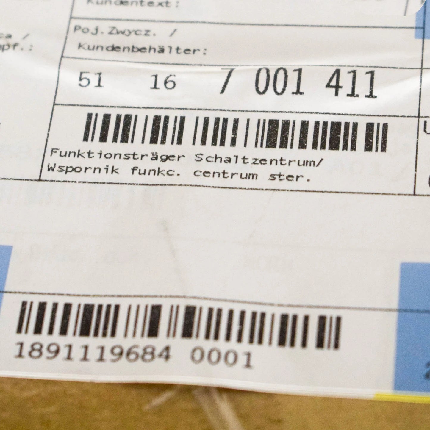 NEW BMW 3 E46 CENTER CONSOLE NAVIGATION STORAGE 51167001411 RHD ORIGINAL