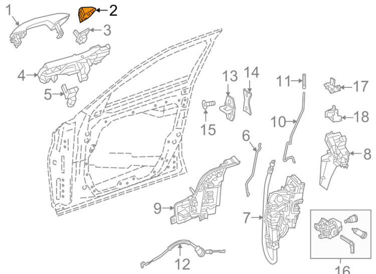 NEW MERCEDES BENZ C W205 FRONT LEFT DOOR RING TRIM A09976617009197 ORIGINAL