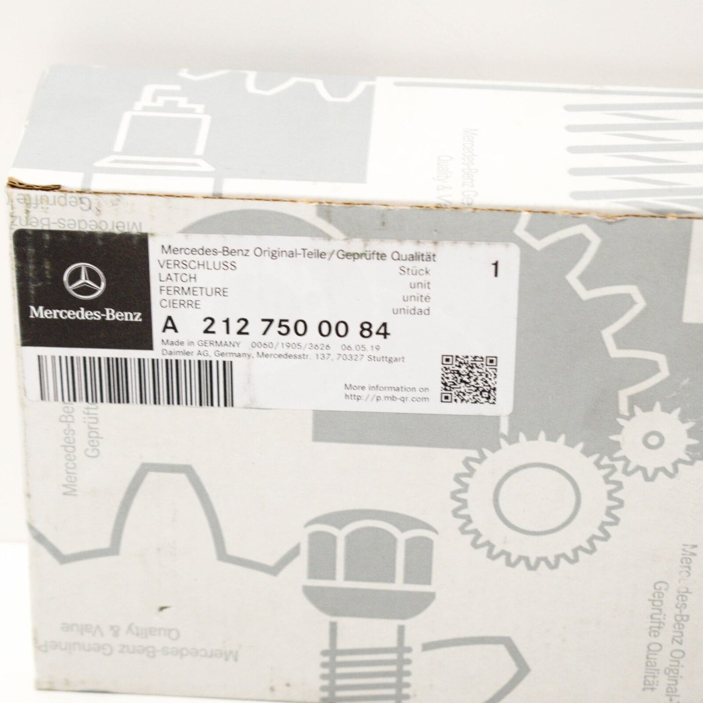 NEW MERCEDES-BENZ E-CLASS W212 REAR TRUNK LID LOCK A2127500084 2010 ORIGINAL