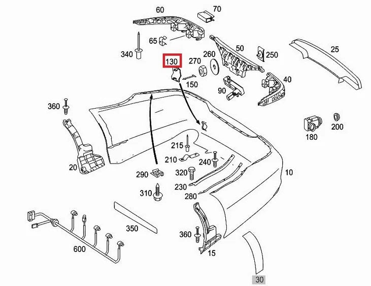 NEW MB CLS C219 REAR BUMPER TOW HOOK EYE COVER A21988000059999 2008