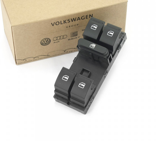 new skoda superb mk2 3t front left door window switch 1z0959858breh original