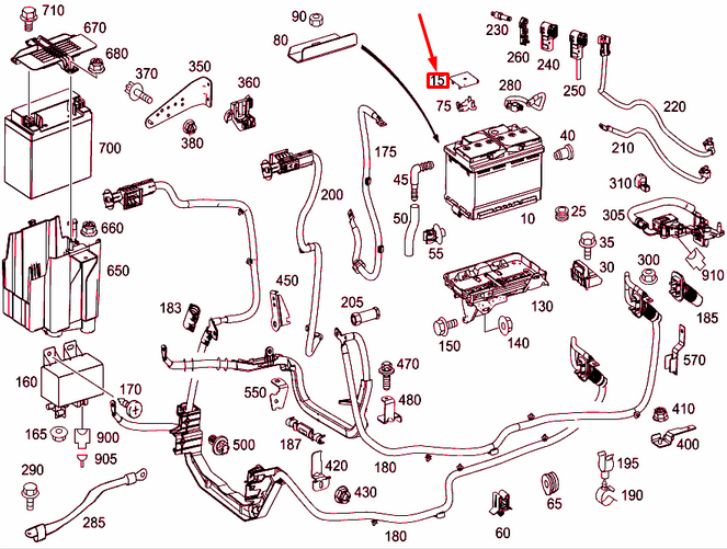 NEW MB SPRINTER 906 BATTERY POSITIVE POLE COVER CAP A0015467435 ORIGINAL