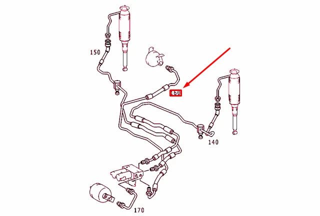 NEW MERCEDES-BENZ S W220 SUSPENSION SELF-LEVELING UNIT LINE A2203200054 ORIGINAL