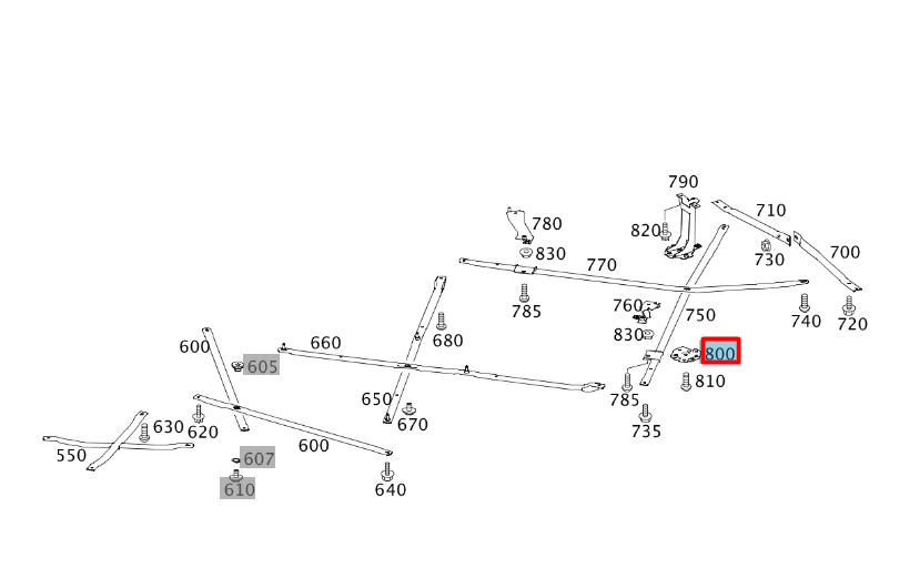 NEW MERCEDES-BENZ S COUPE C217 ENGINE COMPARTMENT SUPPORT A2175240140 ORIGINAL
