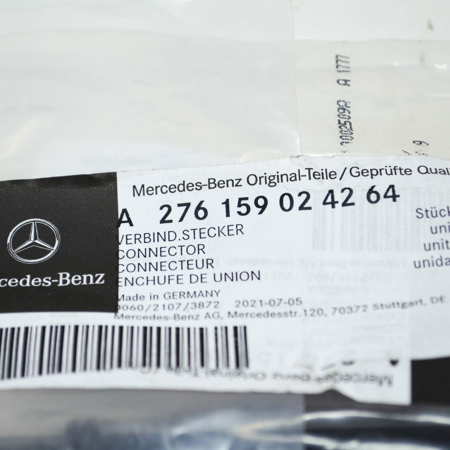 NEW MB GLE W166 LEFT IGNITION COIL CONNECTING PLUG A276159024264 ORIGINAL