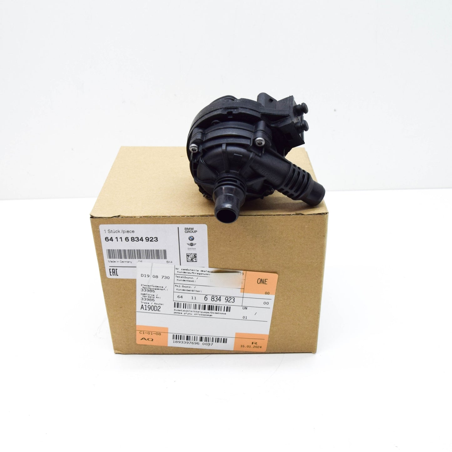 new bmw 5 touring g31 auxiliary water pump 64116834923 original