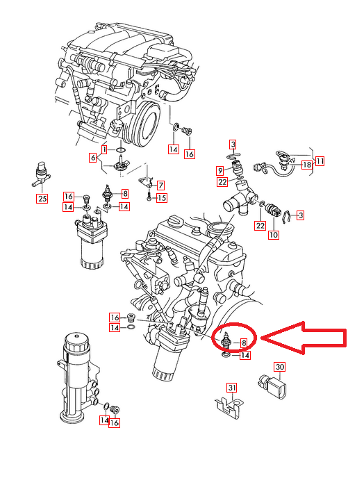 new audi a1 8x oil pressure sensor 	06d919081b 2.0 petrol original