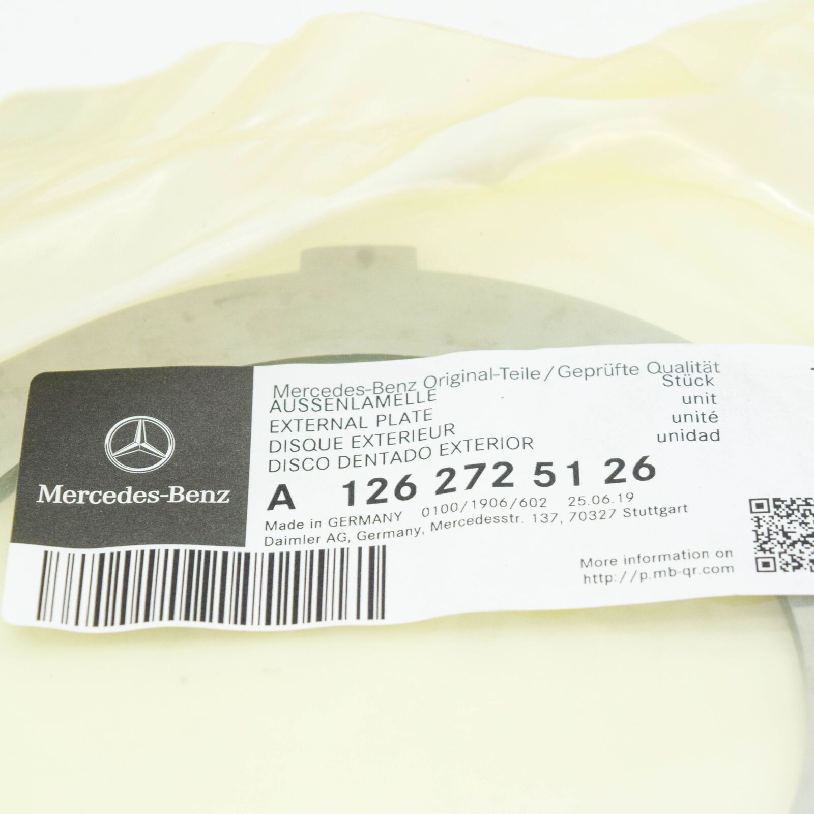 NEW MERCEDES-BENZ S W140 OIL PUMP OUTER DISC A1262725126 ORIGINAL