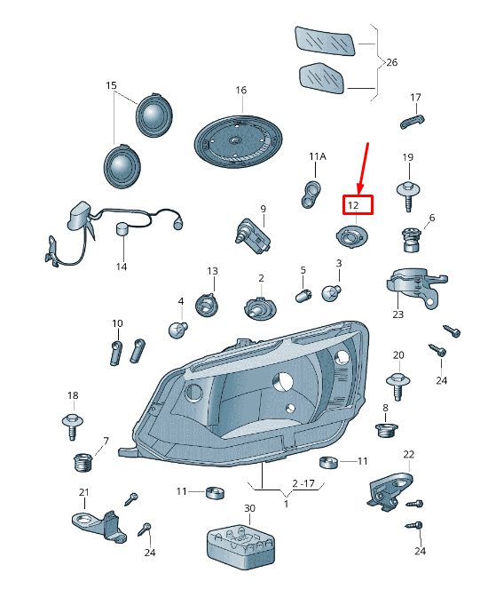 new seat leon 5f front lamp bulb holder 6j0941156a original