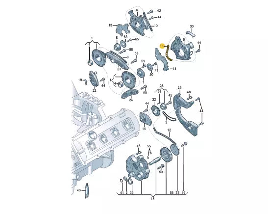 NEW AUDI R8 4S ENGINE LEFT TIMING CHAIN 06E109465BJ