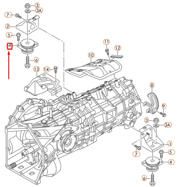 NEW AUDI R8 42 GEARBOX MOUNTING 420399151B ORIGINAL