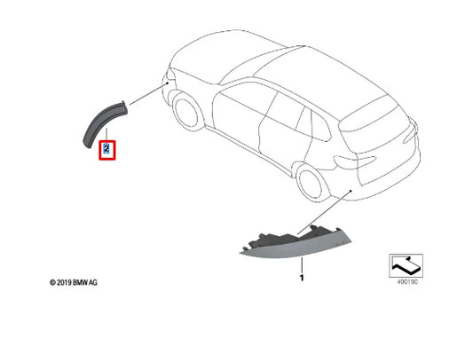 NEW BMW X5 G05 FRONT BUMPER RELECTOR 63147437080 ORIGINAL