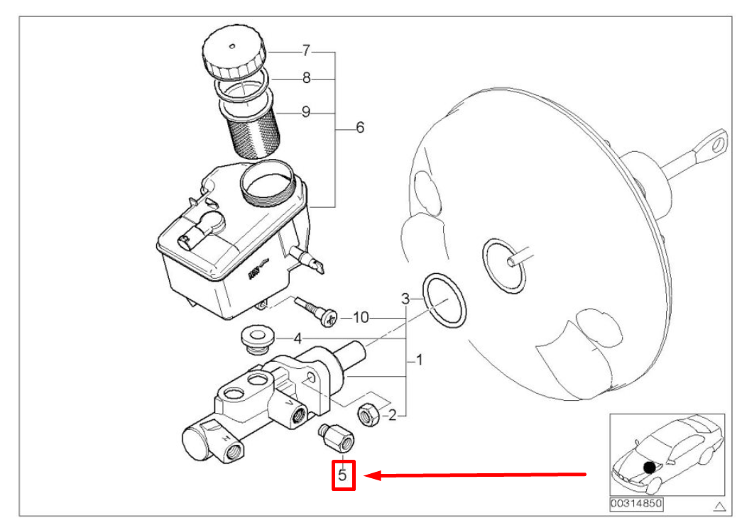 new bmw 3 e46 lock valve 34316750384 6750384 original