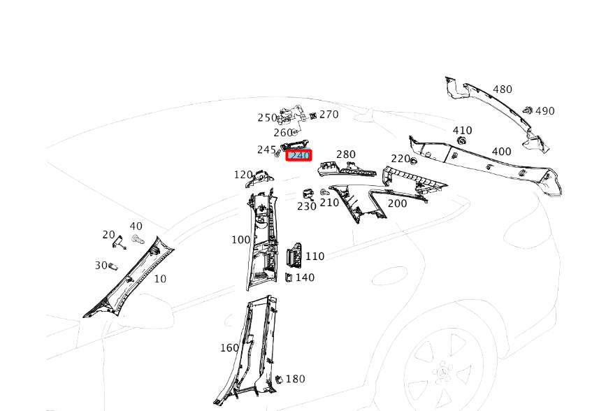 NEW MERCEDES-BENZ GLE COUPE C292 OTHER INTERIOR PARTS A29281002409051 ORIGINAL