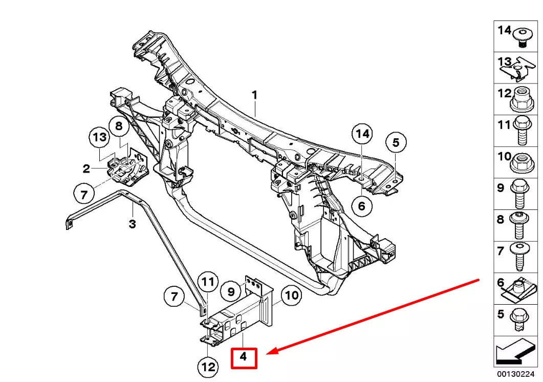 NEW BMW X3 E83 RIGHT CRASH BOX 51113448461 3448461 ORIGINAL