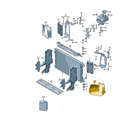 NEW VOLKSWAGEN TOUAREG CR7 RADIATOR LEFT AIR GUIDE 760117335A ORIGINAL