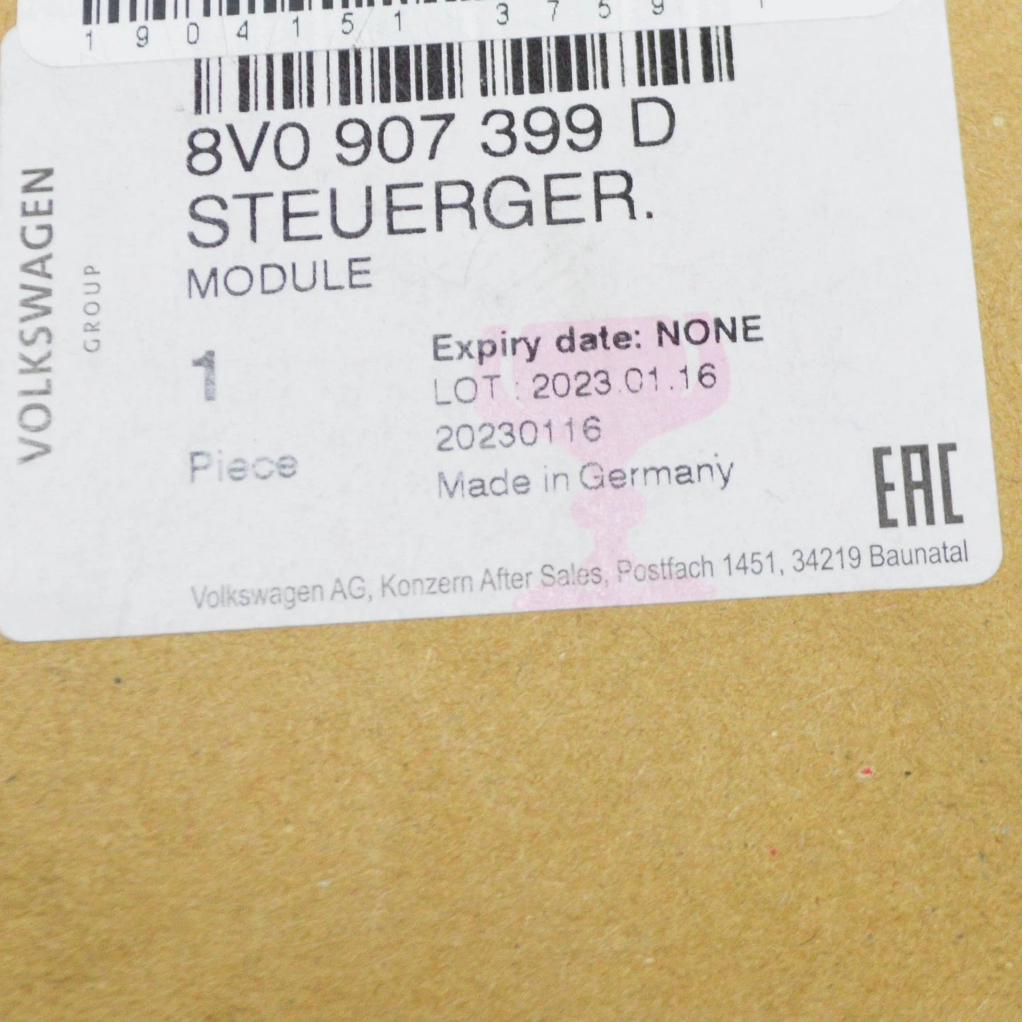 NEW VW ARTEON 3H7 FRONT HEADLIGHT LED LIGHT CONTROL UNIT 8V0907399D ORIGINAL