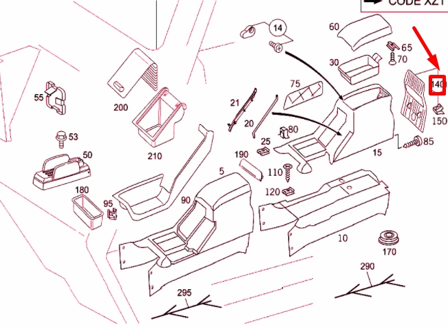 NEW MERCEDES-BENZ G W463 REAR ODDMENTS TRAY COVER A46368010089116 ORIGINAL