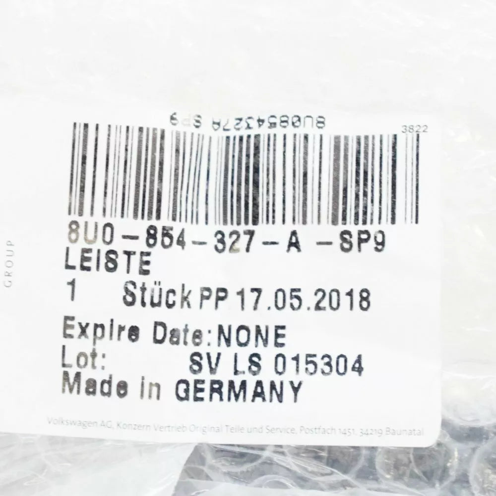 NEW AUDI Q3 8U FRONT LEFT WATER DEFLECTOR 8U0854327ASP9 ORIGINAL