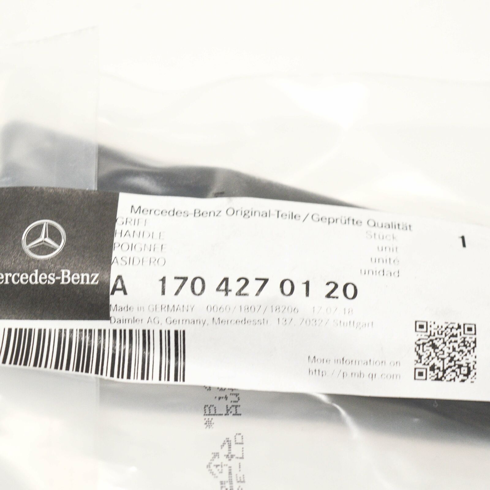 NEW MERCEDES BENZ SLK R170 PARKING BRAKE HANDLE A1704270120 ORIGINAL