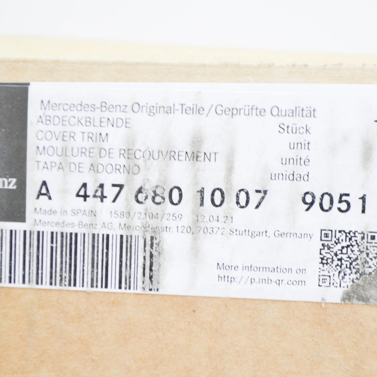 NEW MB VITO W447 DASH PANEL UPPER CENTER COVER TRIM A44768010079051