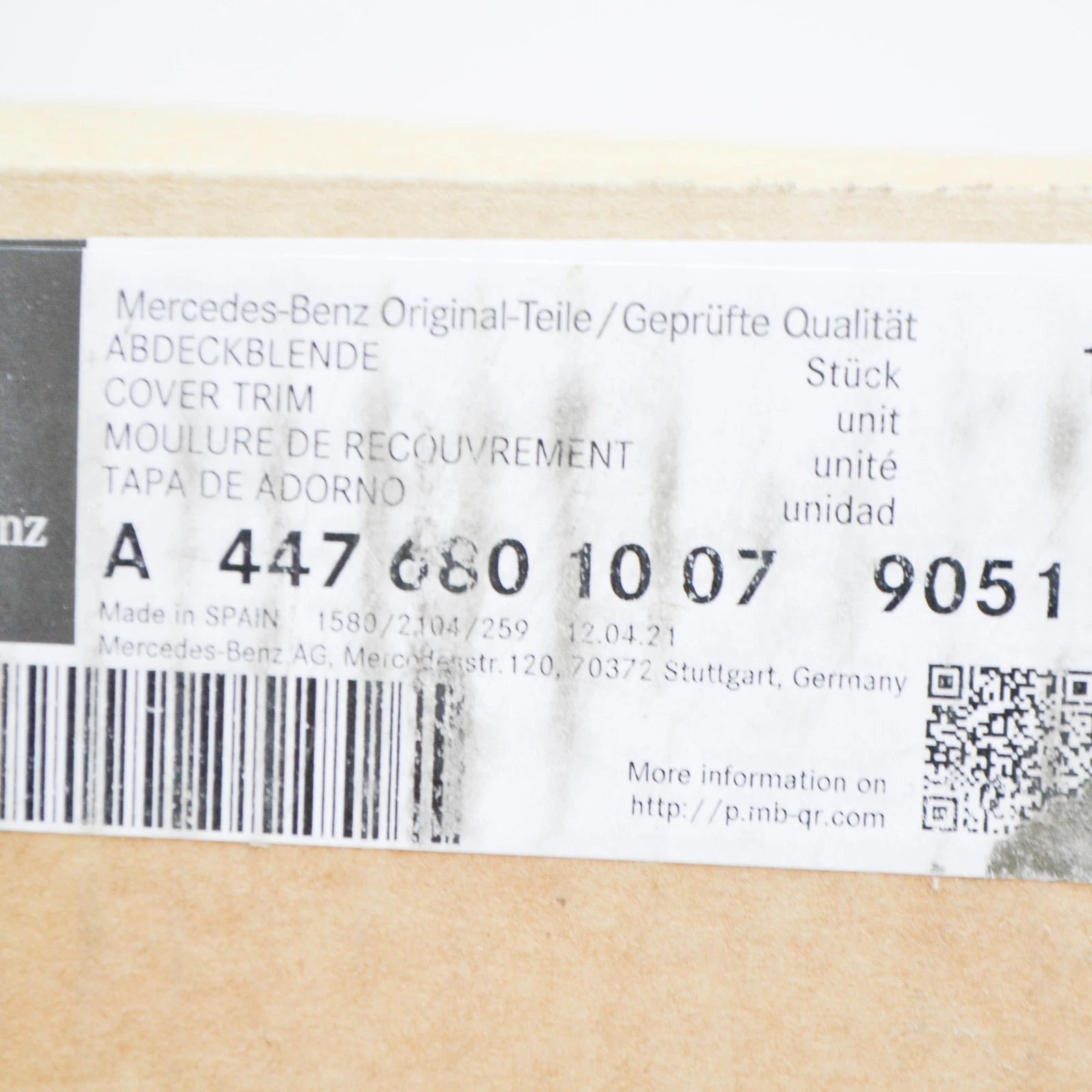 NEW MB VITO W447 DASH PANEL UPPER CENTER COVER TRIM A44768010079051