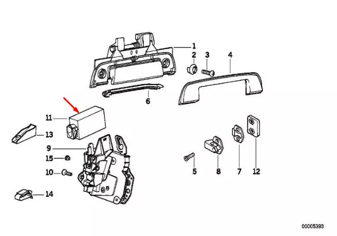 NEW BMW 3 E36 REAR LOCK DOOR ACTUATOR 67118353011 ORIGINAL