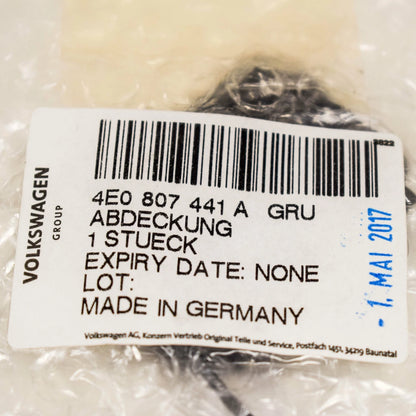 NEW AUDI A8 4E REAR BUMPER TOW HOOK EYE CAP COVER 4E0807441AGRU ORIGINAL