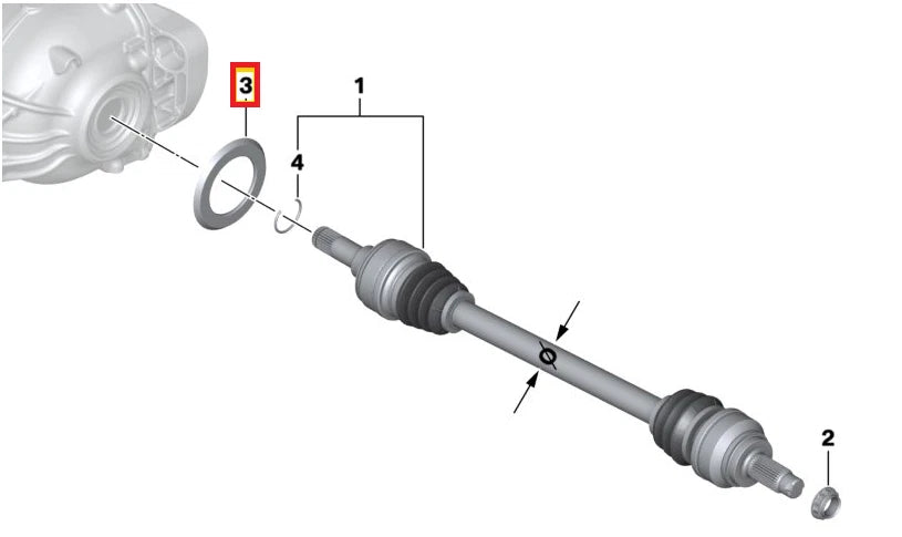 NEW BMW 1 F20 REAR OUTPUT SHAFT DUST GUARD RING PLASTIC 33217616457 ORIGINAL