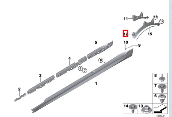 NEW BMW M5 F90 REAR RIGHT WHEEL ARCH TRIM 51778069600 ORIGINAL
