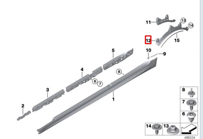 NEW BMW M5 F90 REAR RIGHT WHEEL ARCH TRIM 51778069600 ORIGINAL