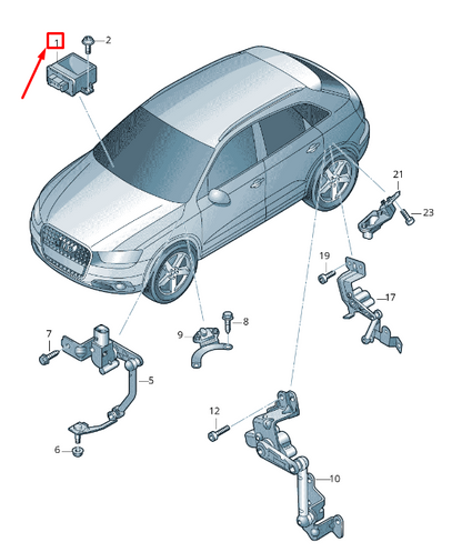 new audi q3 8u headlight range control control unit 8u0907357 original