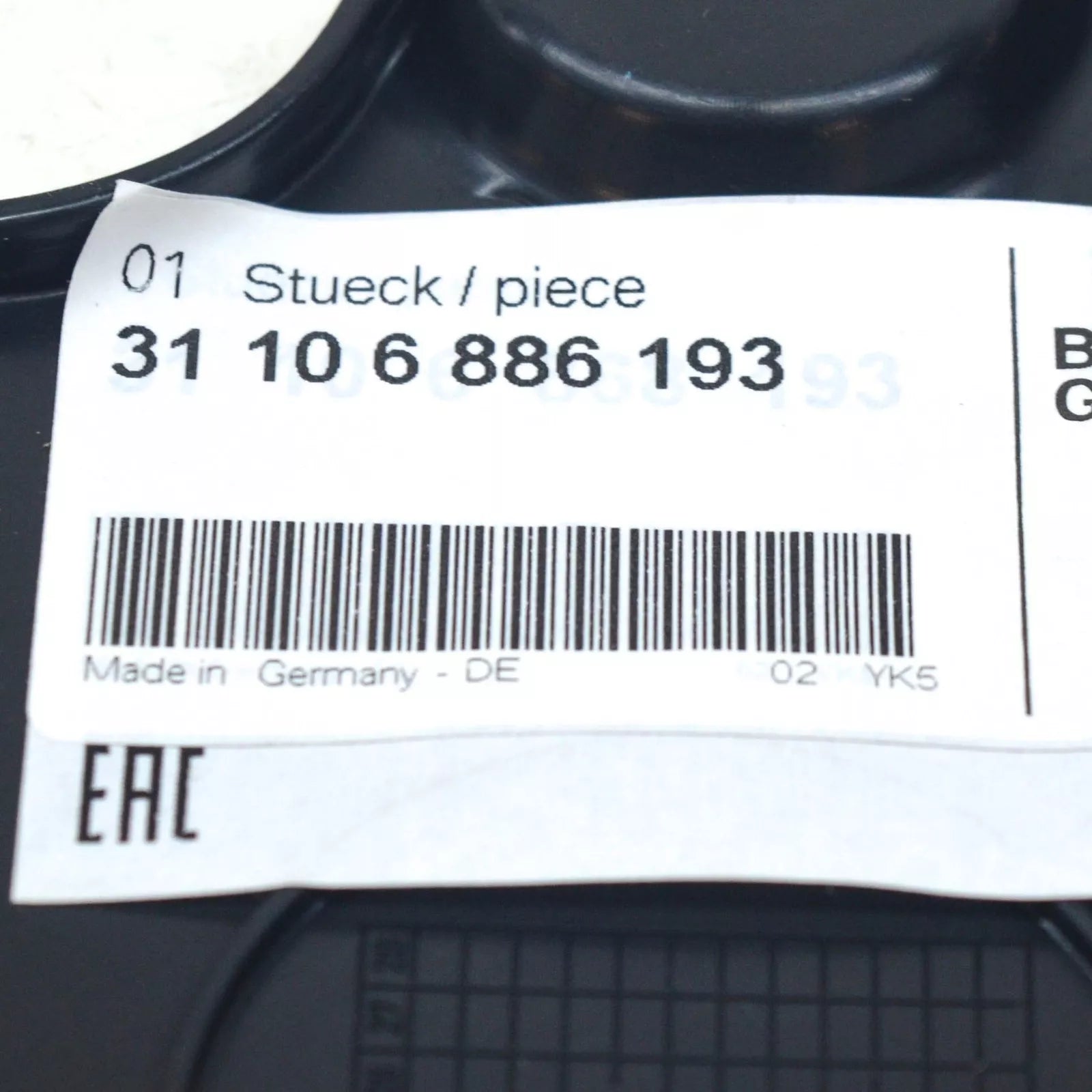 NEW BMW 3 G20 FRONT AXLE LEFT COVERING CAP 31106886193 ORIGINAL