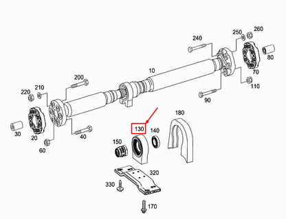new mercedes-benz s w222 propeller shaft center bearing a2174109300 original