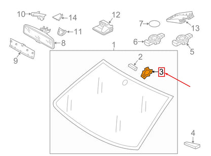 NEW VOLKSWAGEN GOLF MK7 5G RETAINING PLATE INTERIOR MIRROR 5G0845543A