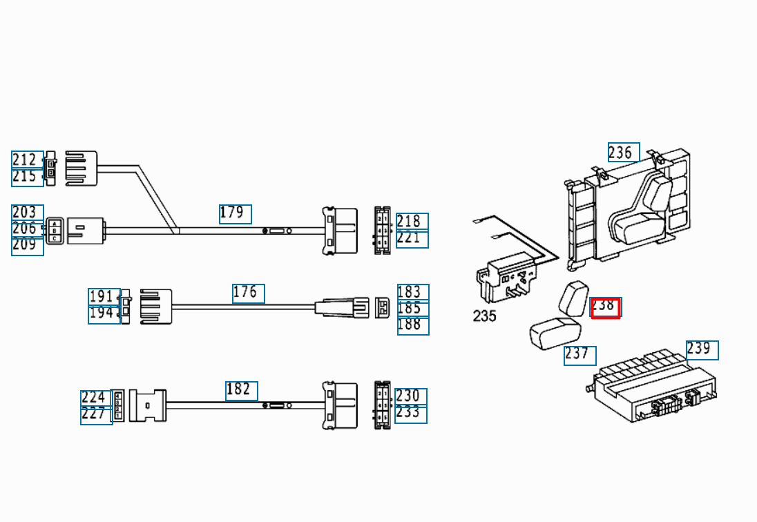 NEW MERCEDES-BENZ M W163 SEAT SWITCH CONTROL KNOB RIGHT A1248211758 ORIGINAL