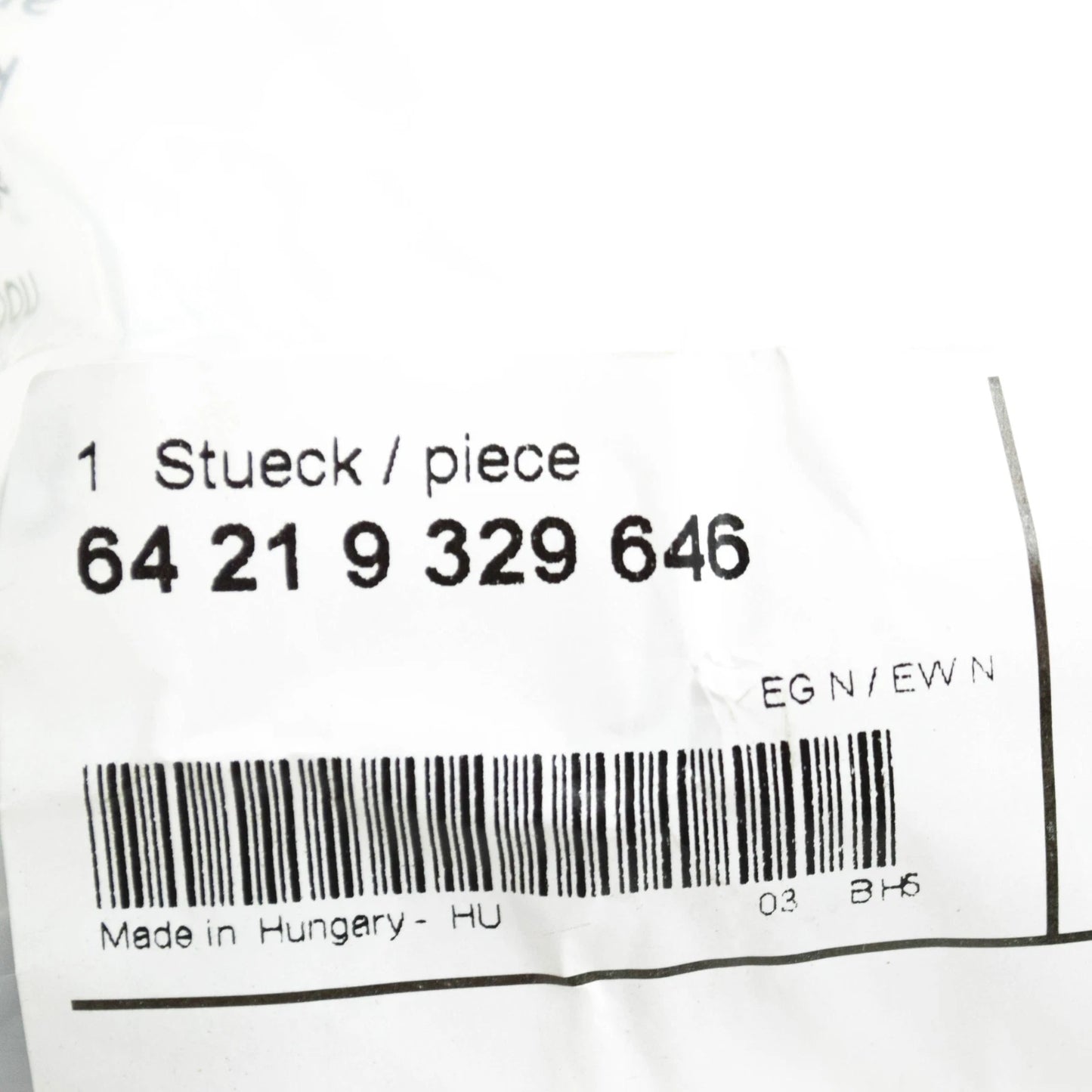 NEW BMW 3 F30 RADIATOR ENGINE RETURN HOSE LINE 64219329646 9329646 ORIGINAL