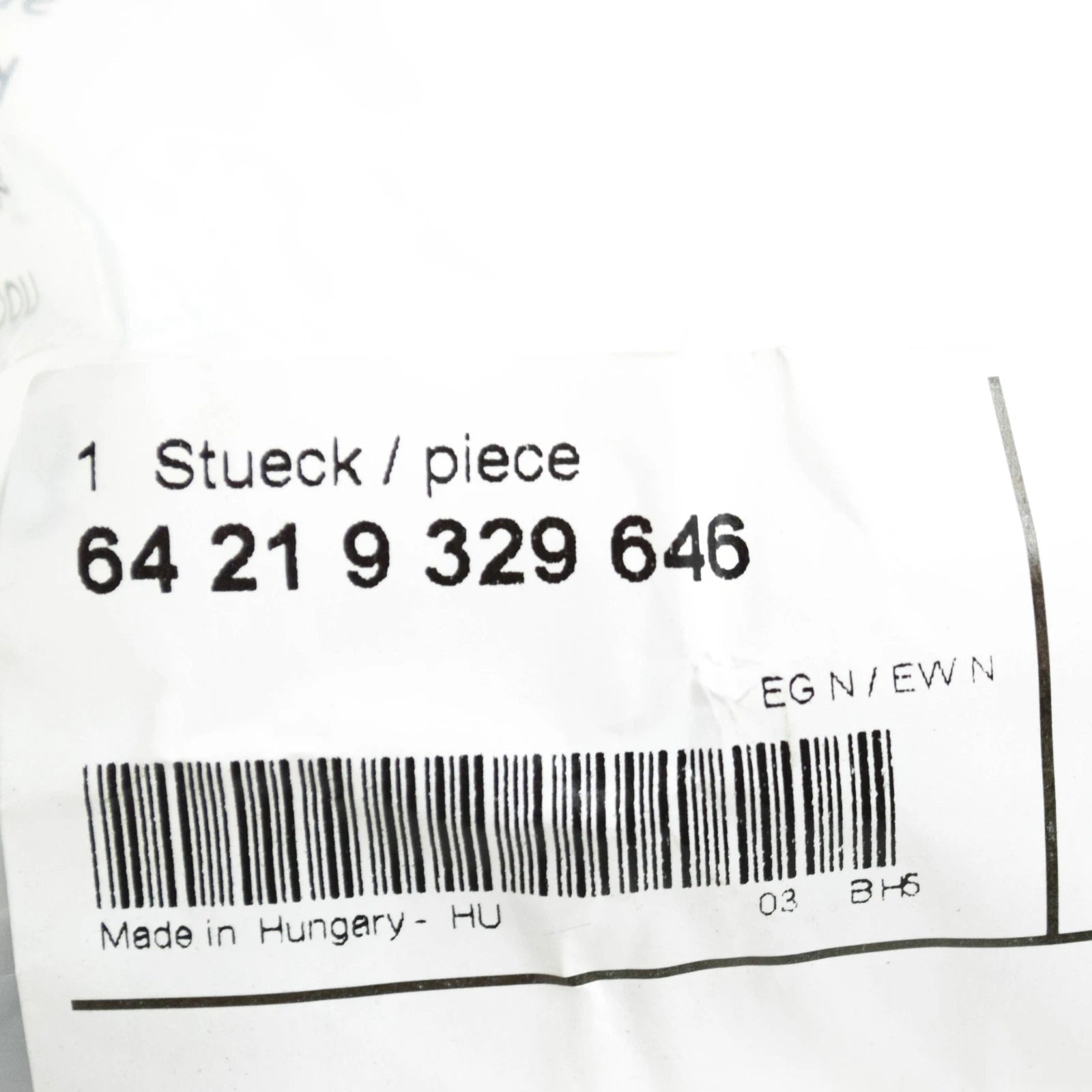 NEW BMW 3 F30 RADIATOR ENGINE RETURN HOSE LINE 64219329646 9329646 ORIGINAL