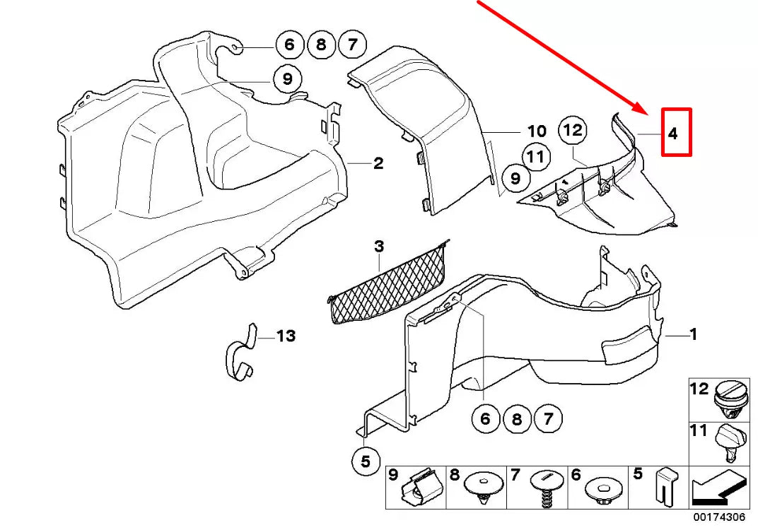 NEW BMW Z4 COUPE E86 RIGHT TRUNK TOP TRIM PANEL 51473420868 3420868 ORIGINAL