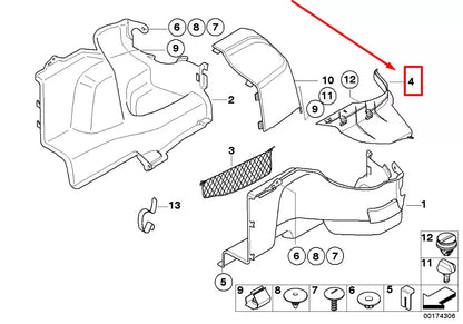 NEW BMW Z4 COUPE E86 RIGHT TRUNK TOP TRIM PANEL 51473420868 3420868 ORIGINAL