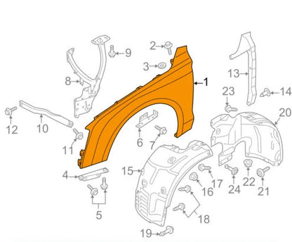 NEW AUDI A8 D4 FRONT FRONT RIGHT FENDER WING  4H0821106B ORIGINAL