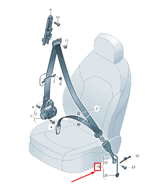 NEW AUDI A8 4N FRONT LEFT SEAT BELT BUCKLE 4N0857755NMNB ORIGINAL