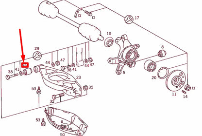 NEW MERCEDES-BENZ SL R129 REAR CONTROL ARM BUSHING A2023520165 ORIGINAL