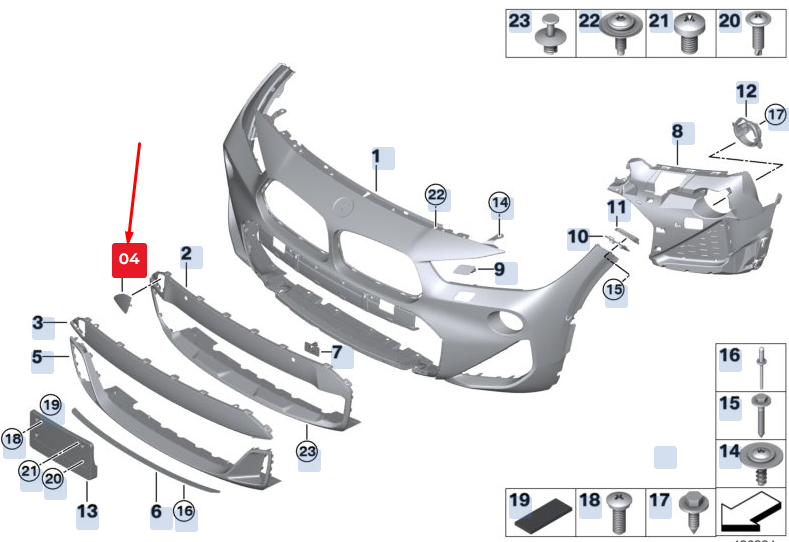 new bmw x2 f39 front bumper towing lug cover 51118089928 8089928 original